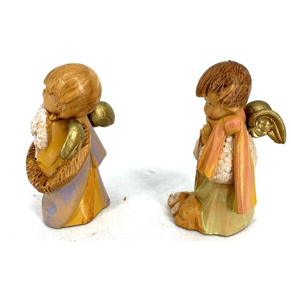 Fontanini Simonetti Italy Christmas Angel Cherub Figurines 4” Lot of 2 Vtg 1988 - Picture 2 of 10